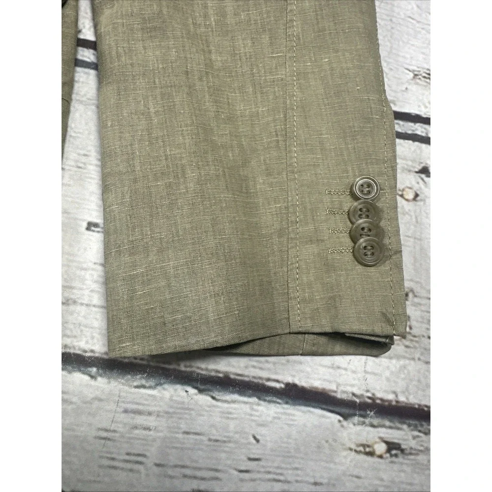 Kenneth Roberts Platinum Tan/Taupe Safari Style Jacket Men's XL Linen Blend